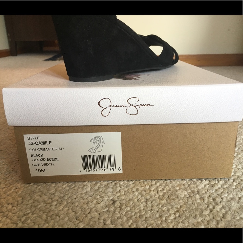 Jessica Simpson Camile high heel black suede sz10 - Picture 5 of 7